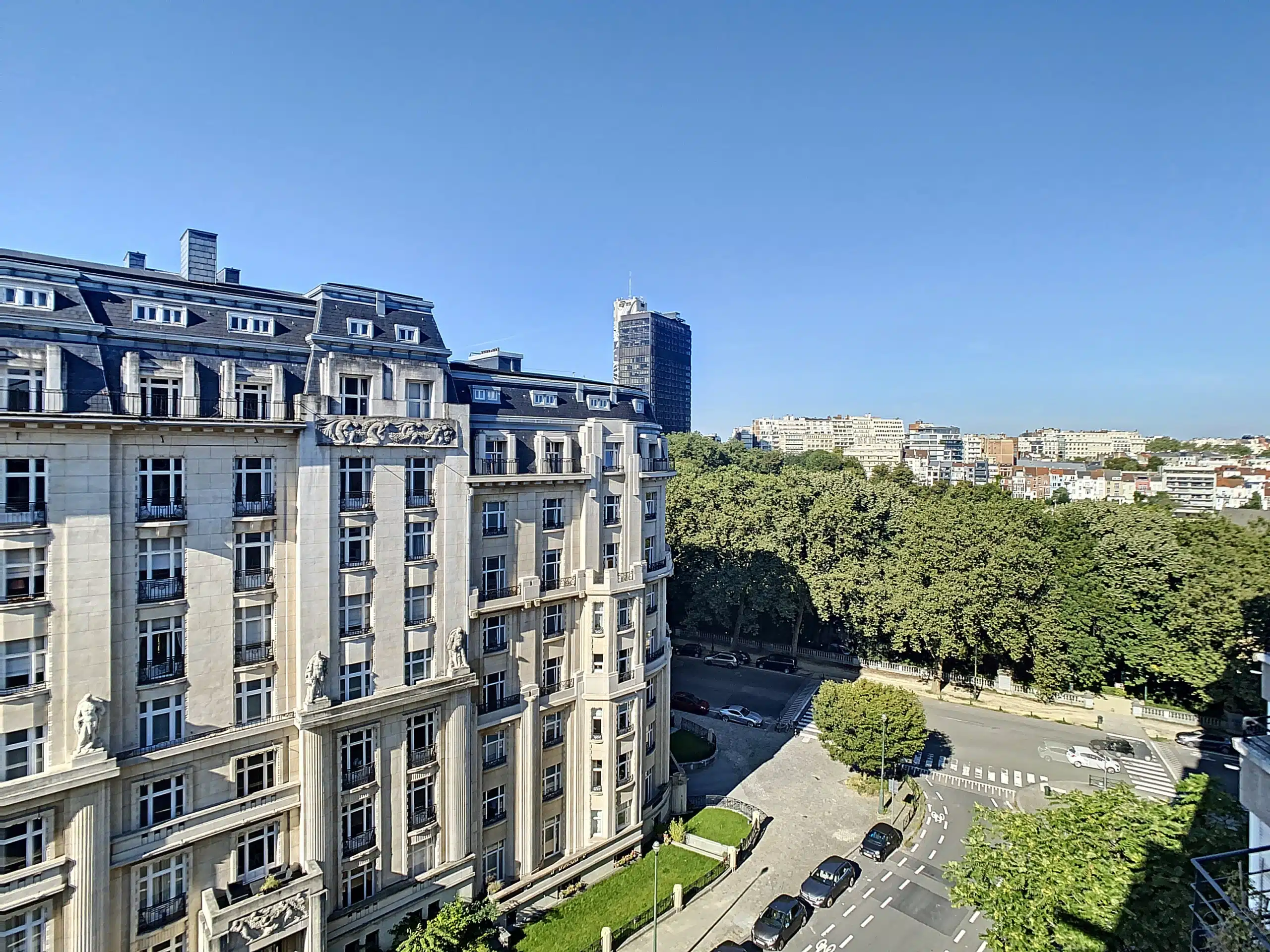 Vue penthouse sur le parc de l’Abbaye Bruxelles