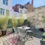 Terrasse   maison arrière meublée terrasse sud  etangs dixelles   magnifique maison à deux pas de la place brugmann  ixelles