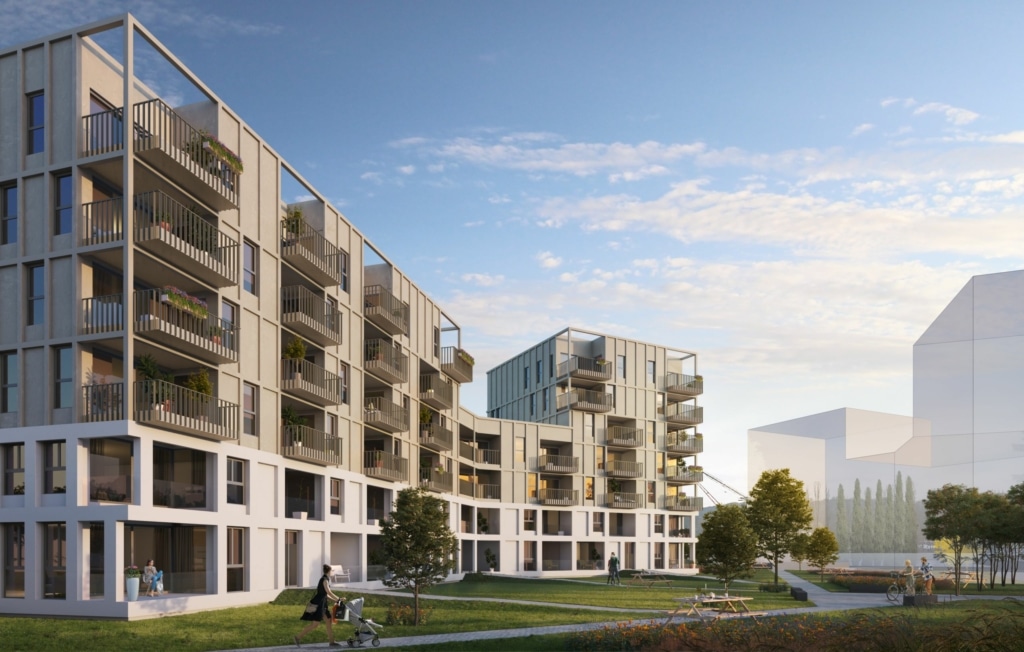 Complexe Résidentiel Moderne avec Paysage Urbain Tranquille Bienvenue dans le nouveau Vilvorde