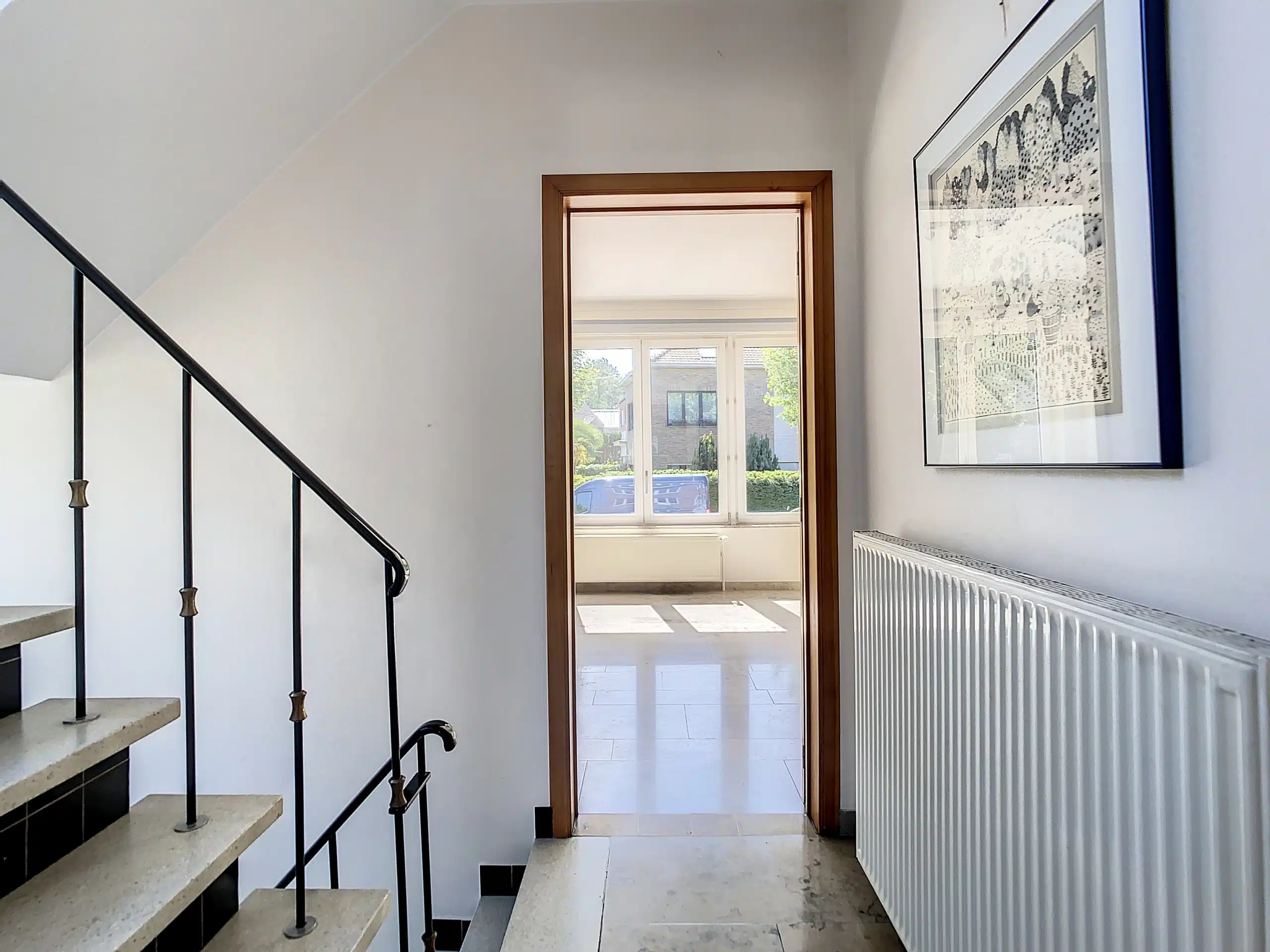 Elegant and bright staircase in a modern interior Stairs - Magnificent 3-front house with garden & garage - Uccle