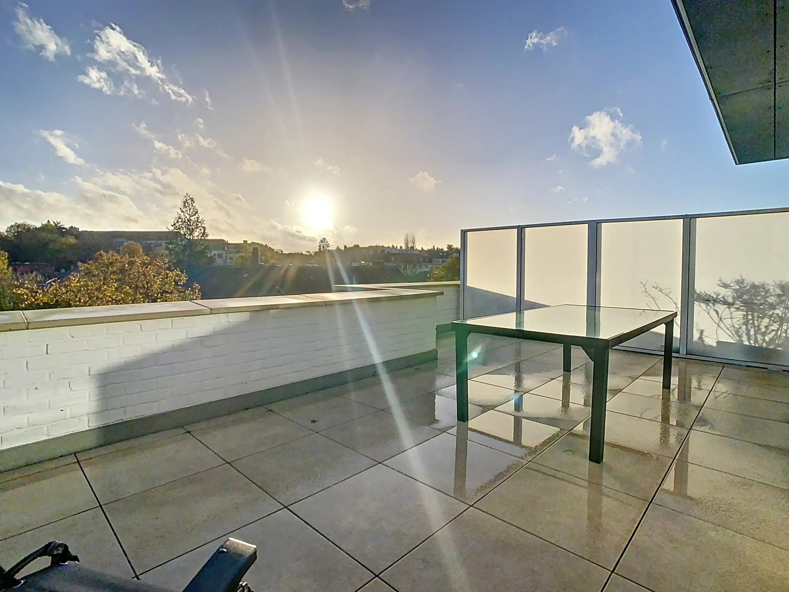 Terrasse au Coucher du Soleil avec Vue Panoramique Terrasse - Exceptionnel penthouse avec gande terrasse et garage box – Uccle