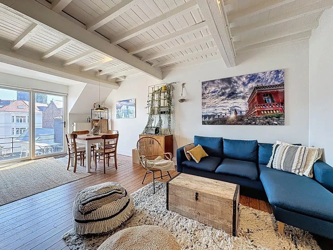 Cosy Living Room with Wooden Mezzanine and Comfortable Lounge Living room - Rocker - Furnished apartment - 2 bedrooms - Terrace - Ixelles