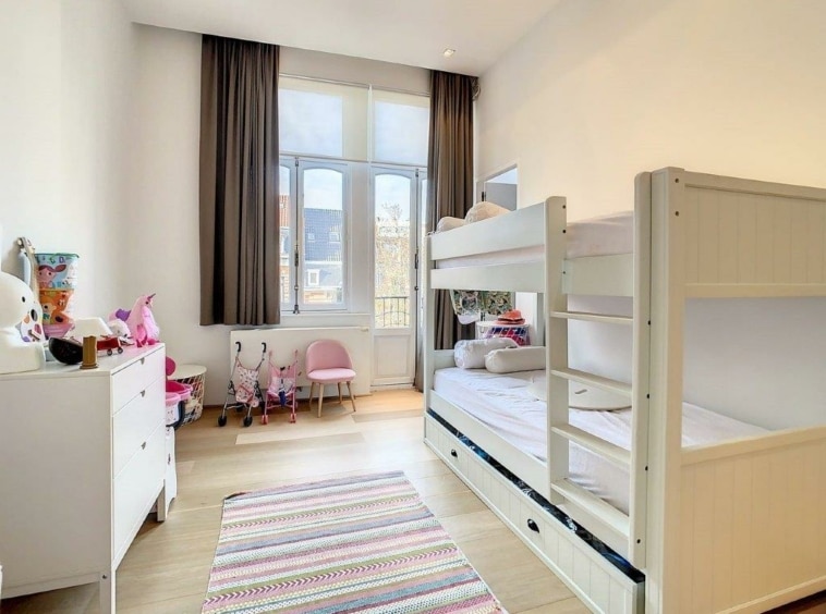 Children Bedroom Cozy Light Wooden Bunk