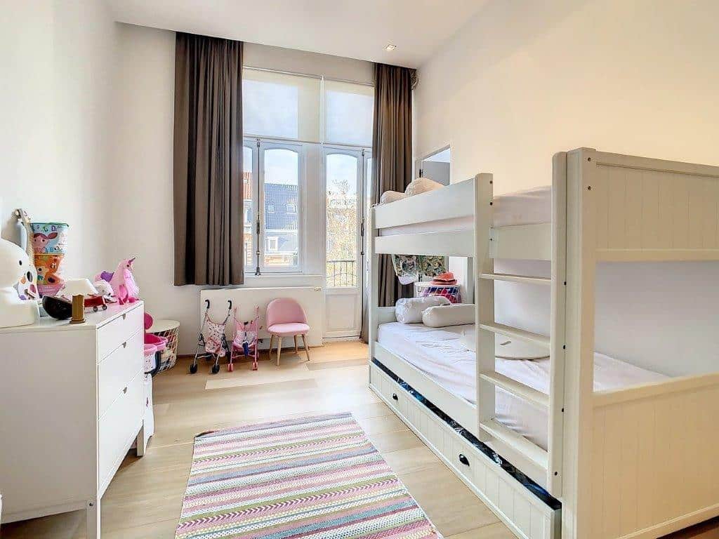 Children Bedroom Cozy Light Wooden Bunk